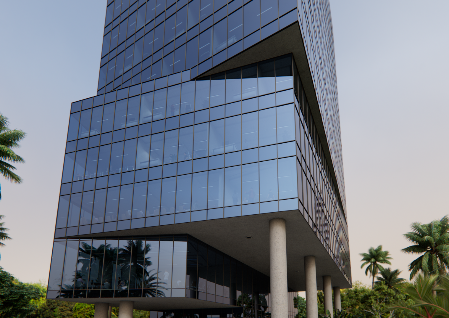 Left glass view