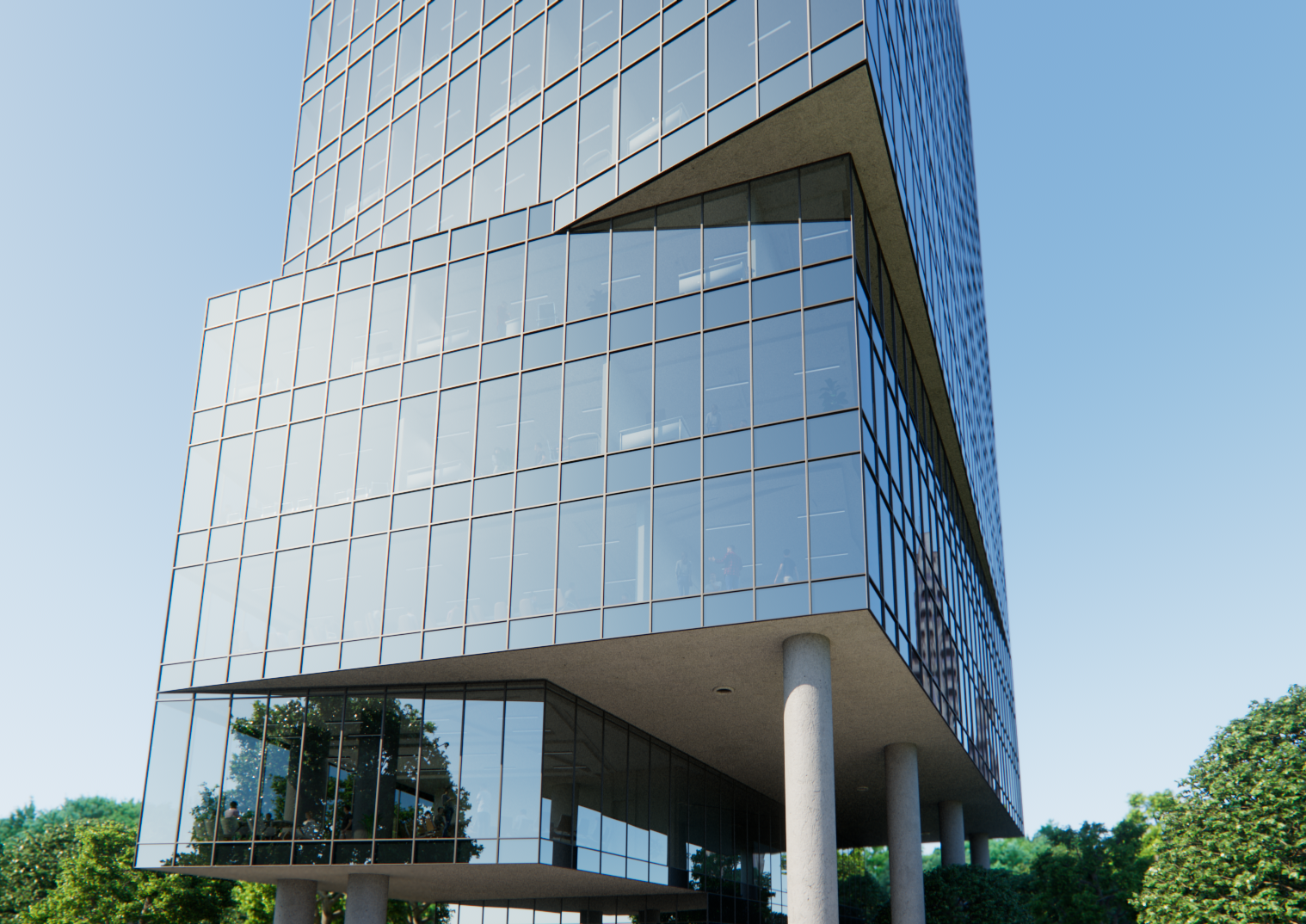 Left glass view