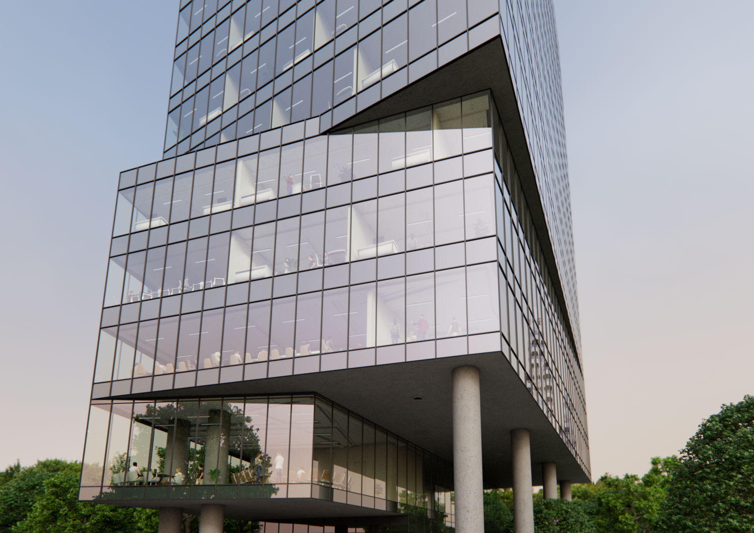 Left glass view