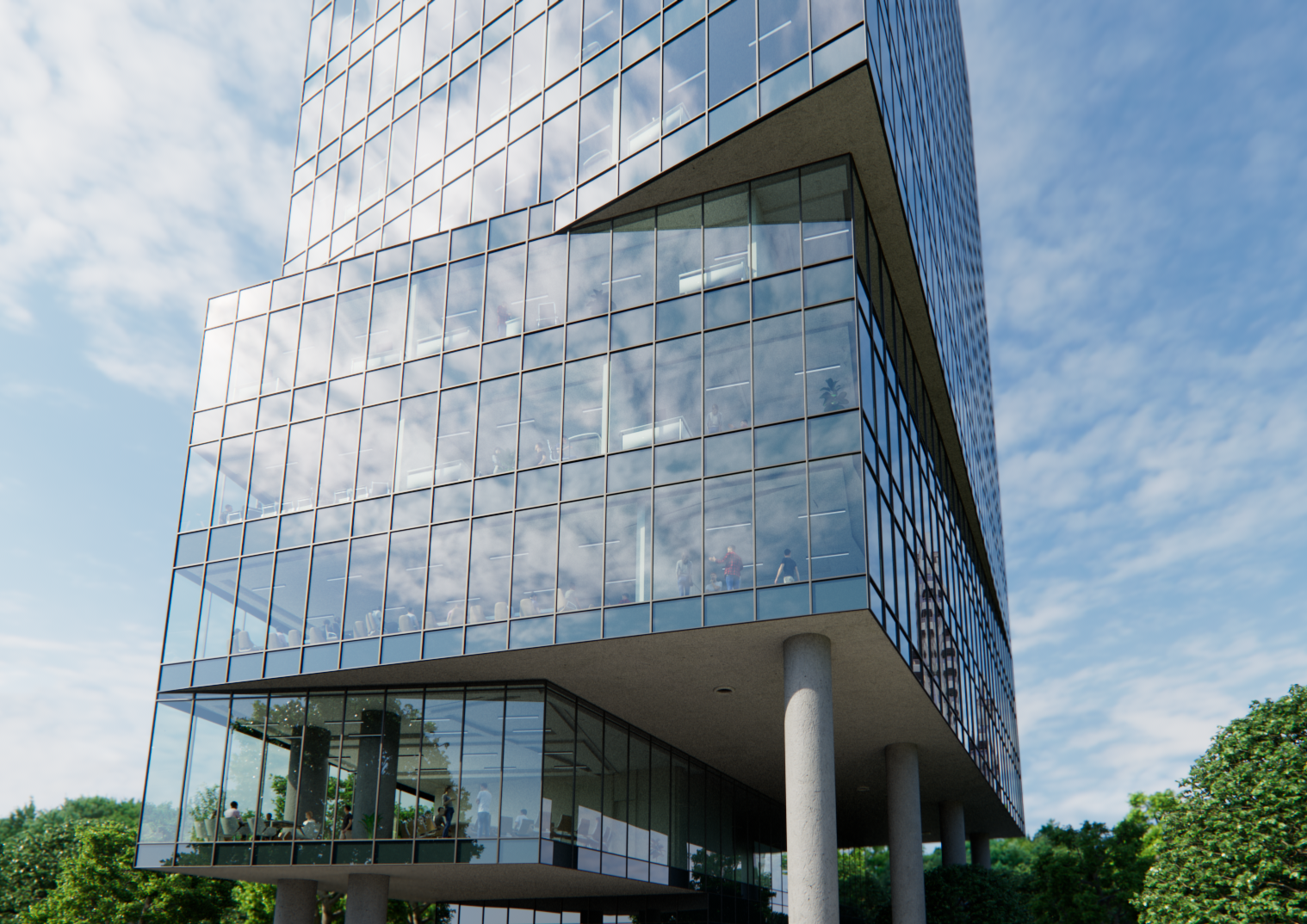 Right glass view