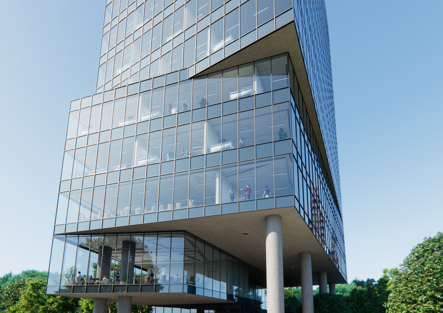 Left glass view
