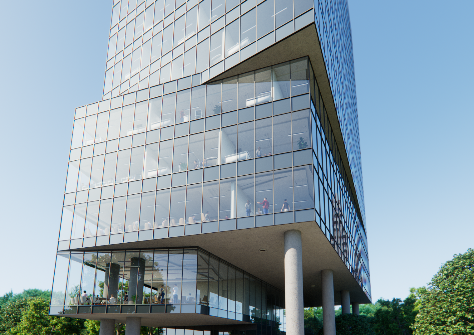 Left glass view