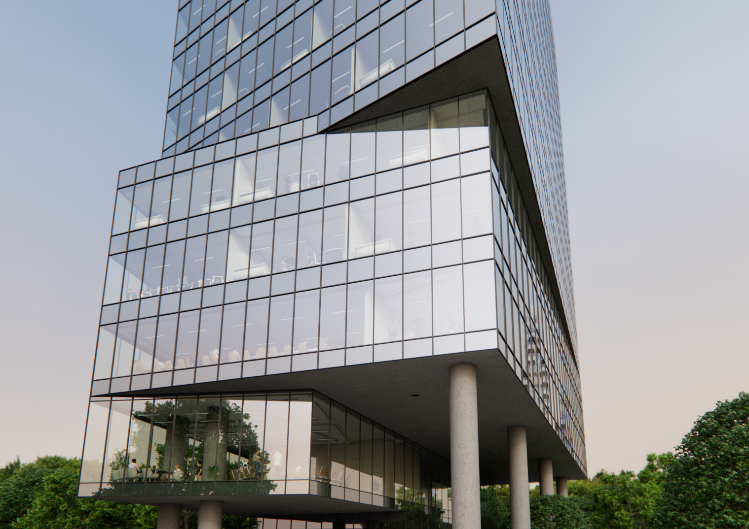Left glass view