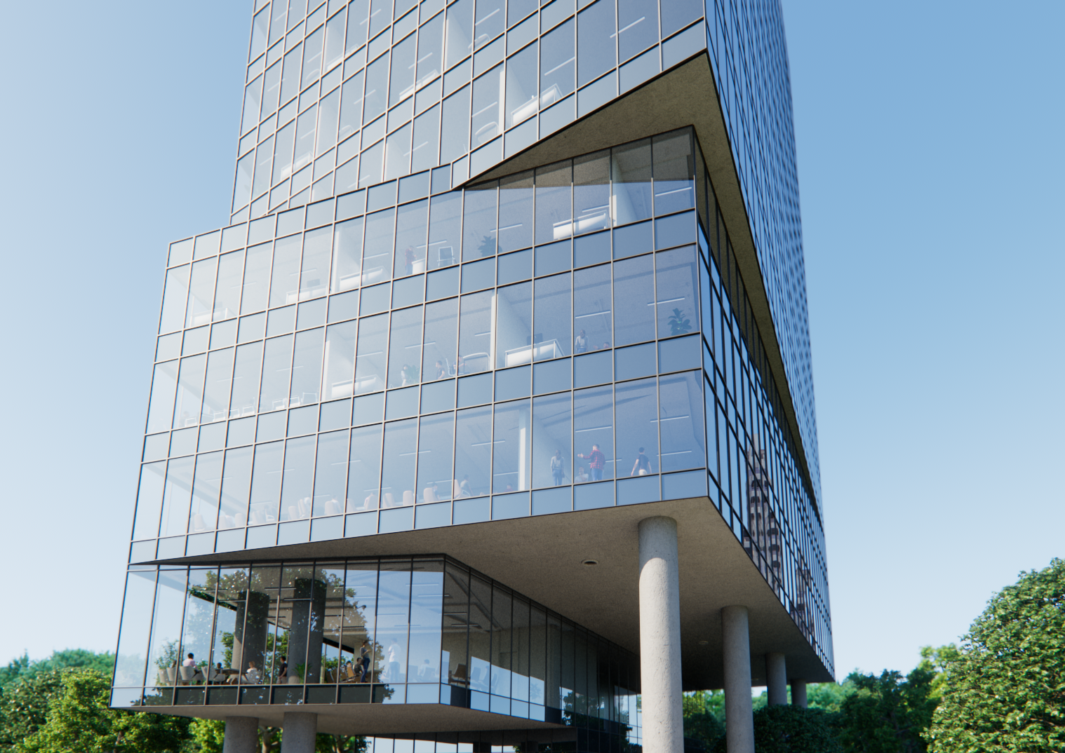 Left glass view