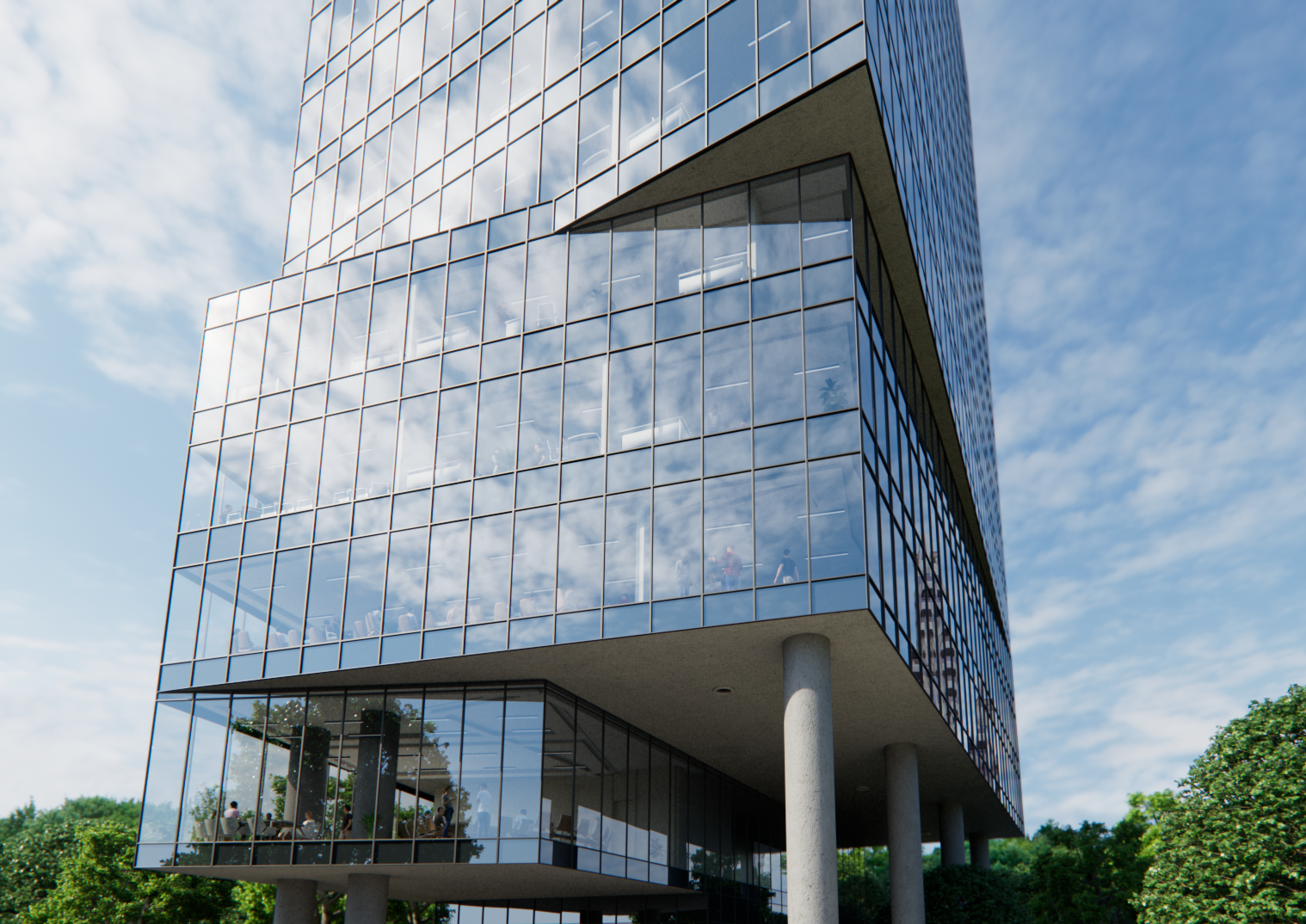 Right glass view
