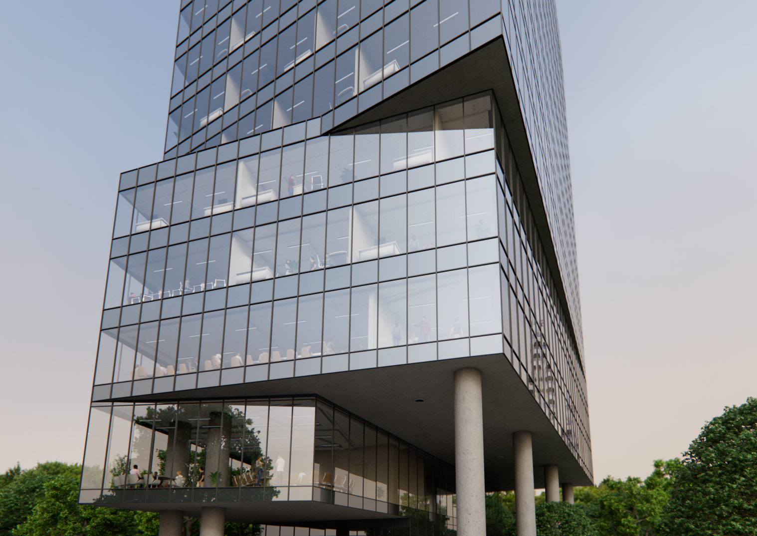 Left glass view