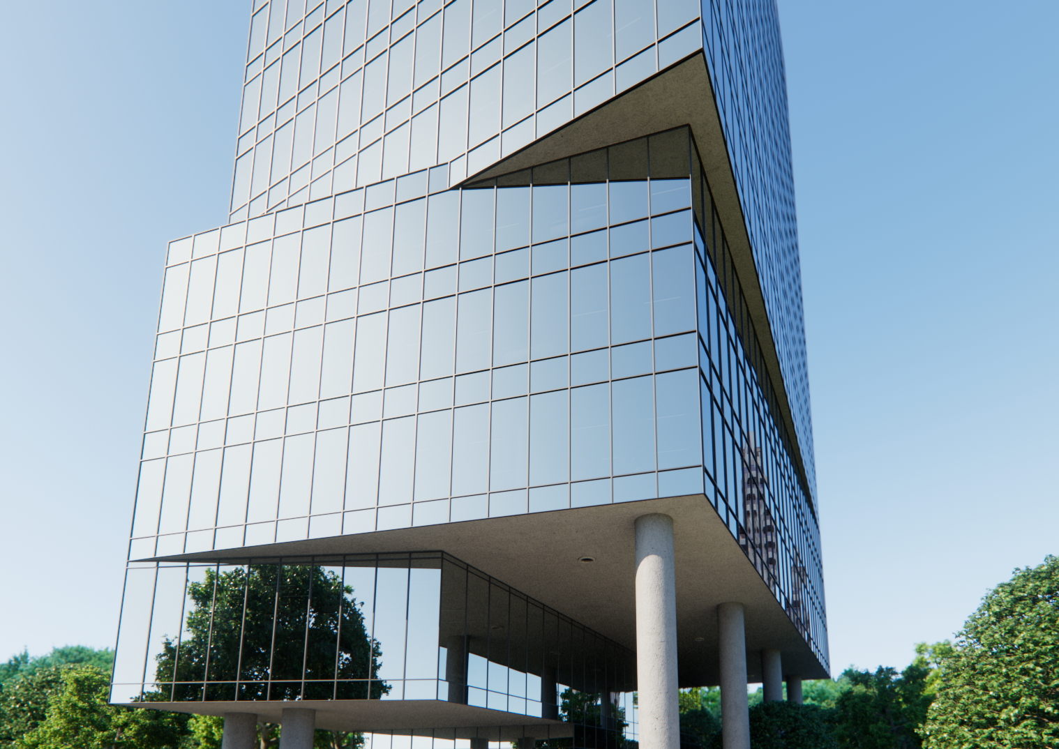 Left glass view