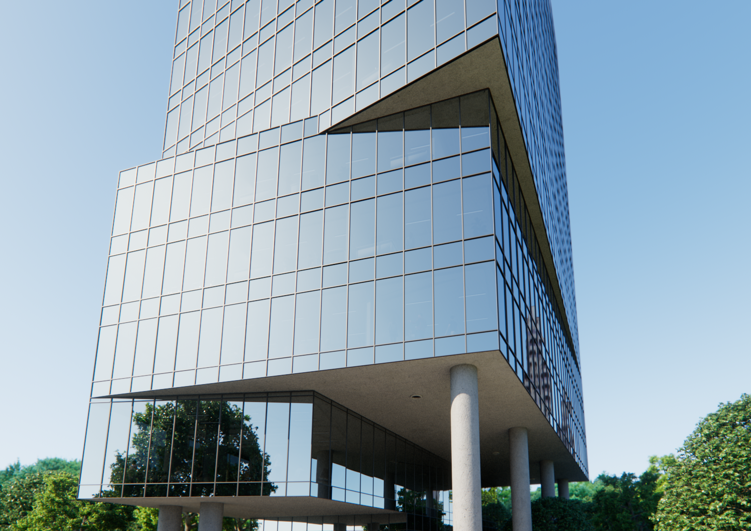 Left glass view