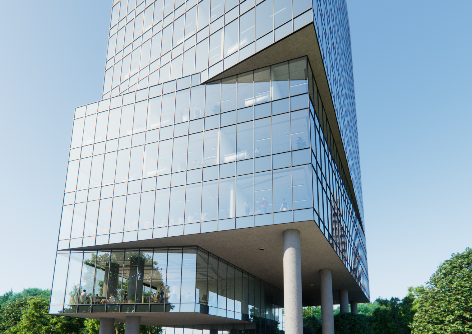 Left glass view