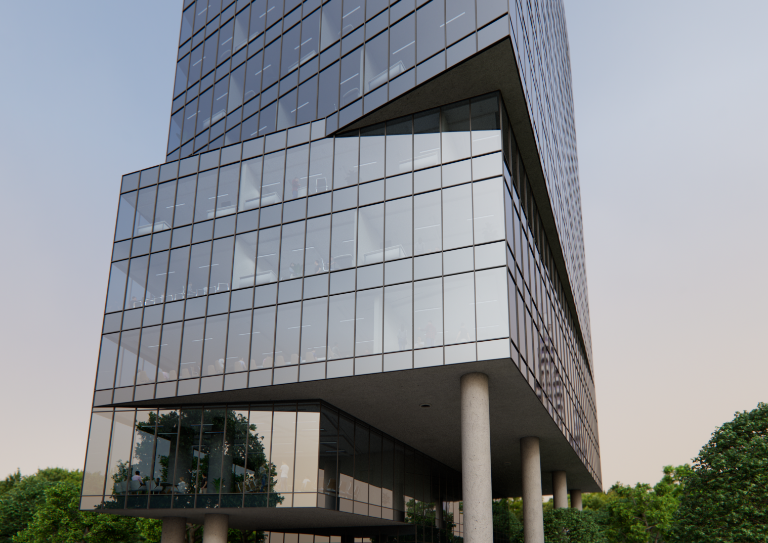 Left glass view