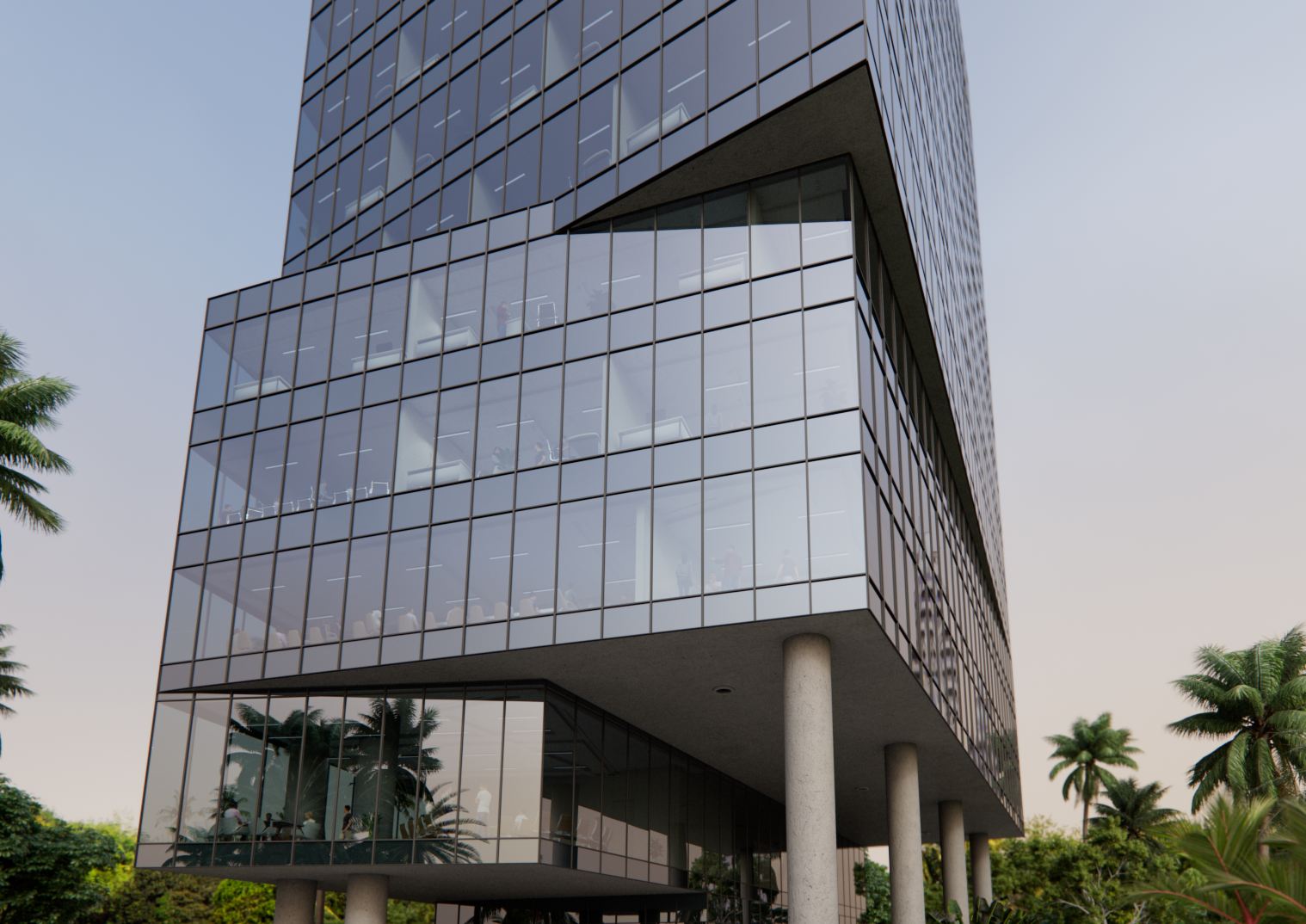 Left glass view