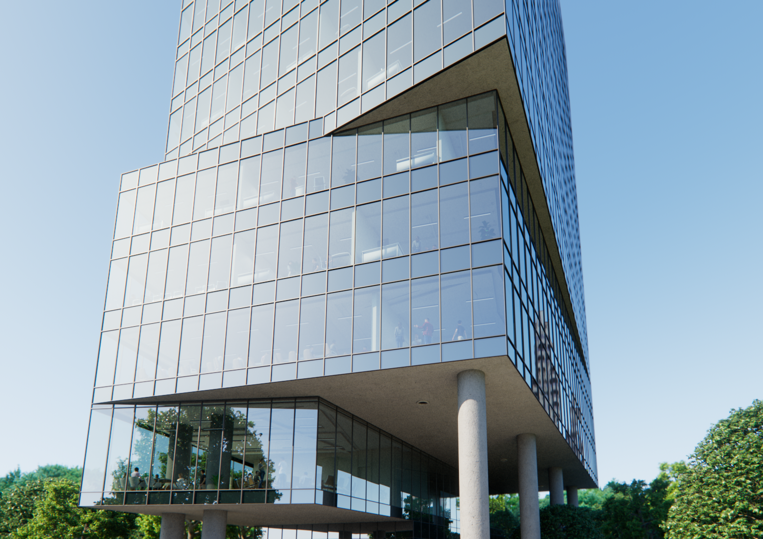 Left glass view