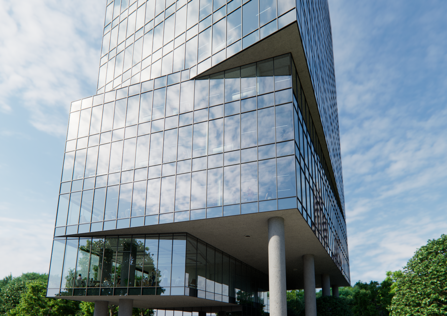 Right glass view