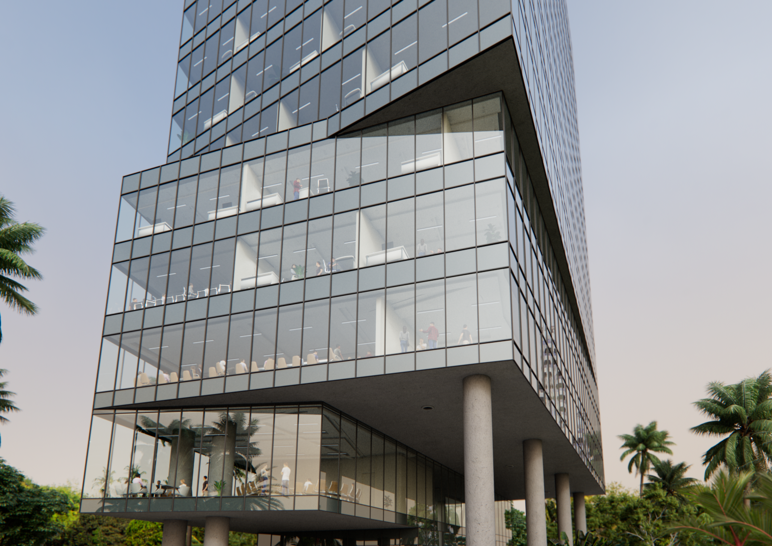 Left glass view
