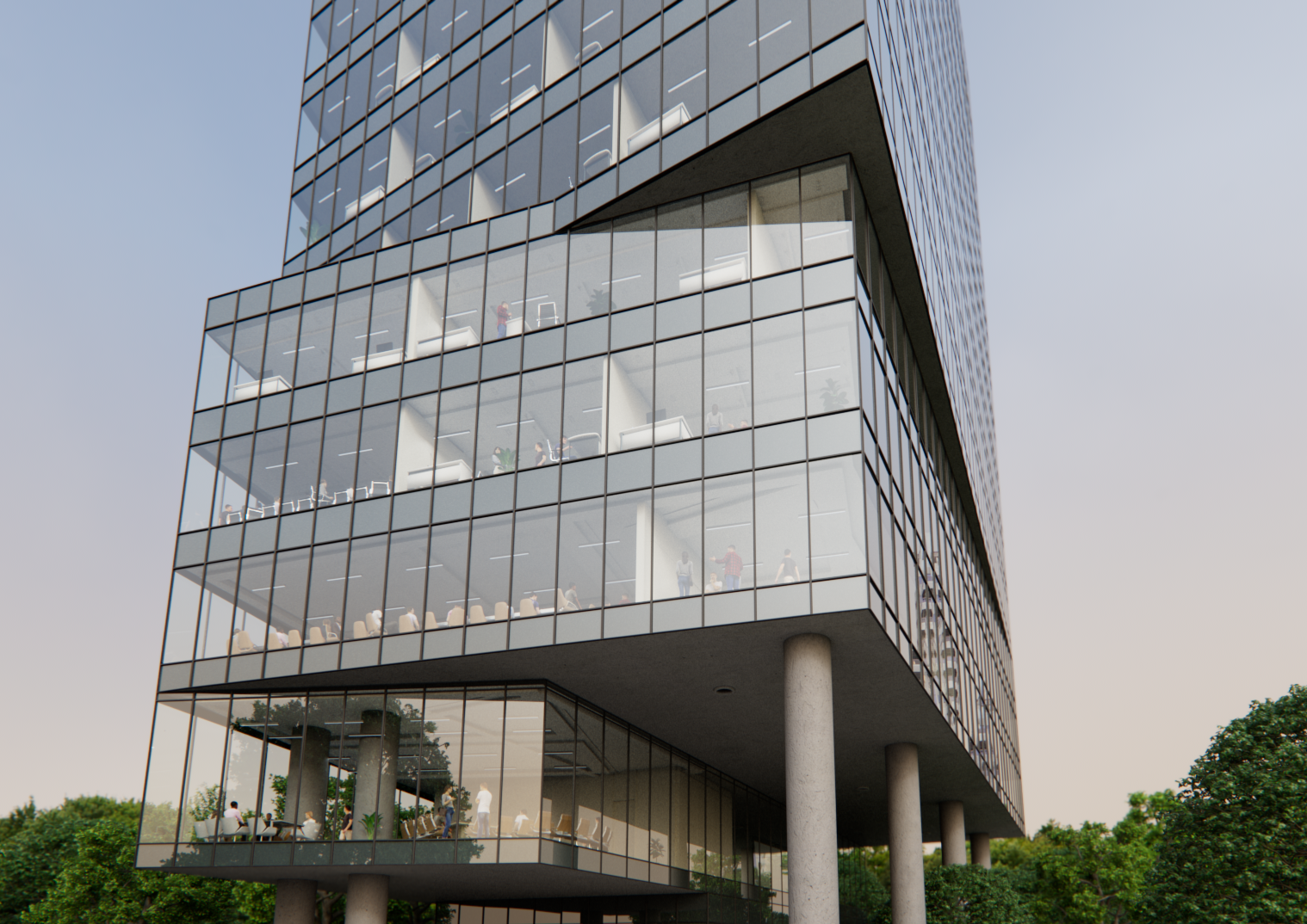 Left glass view