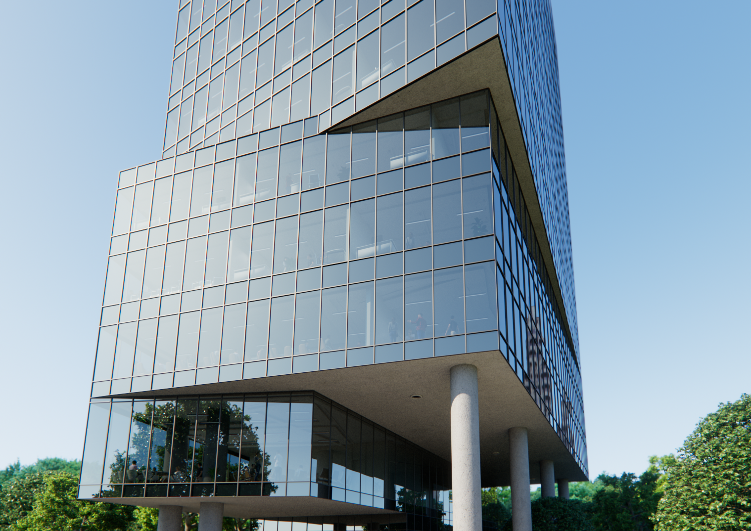Left glass view