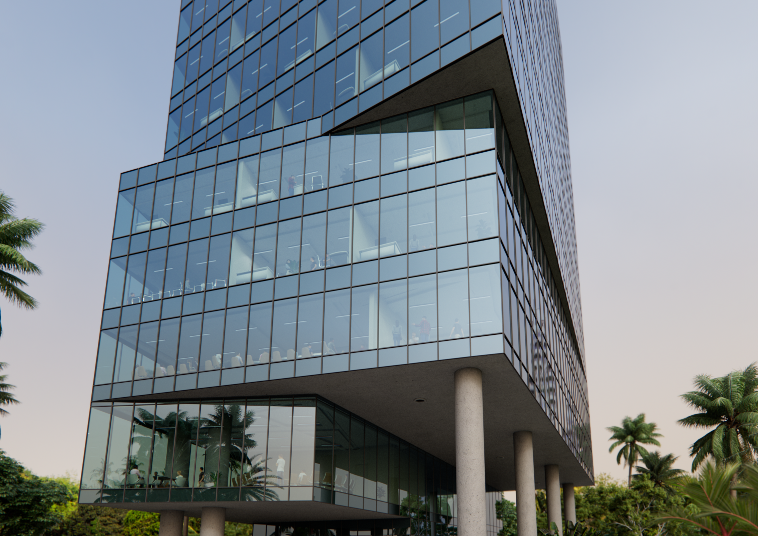 Left glass view