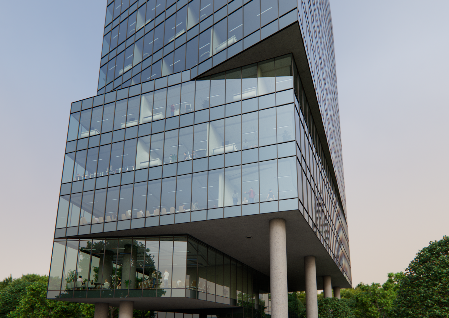 Left glass view