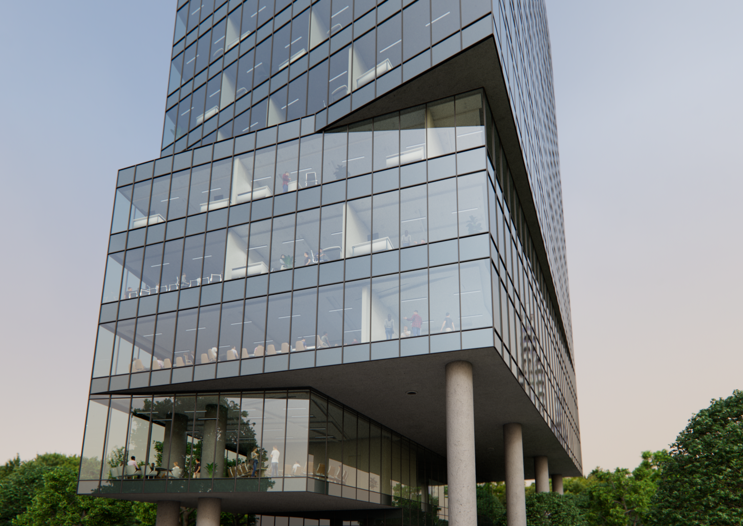 Left glass view