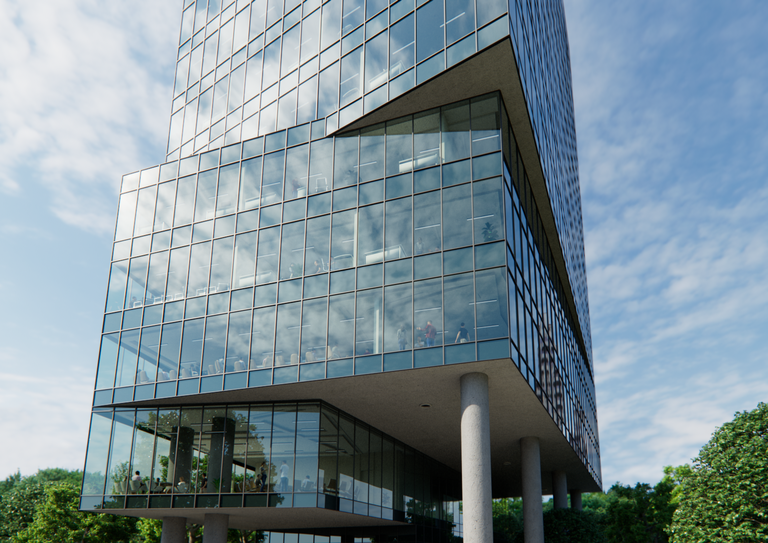 Right glass view
