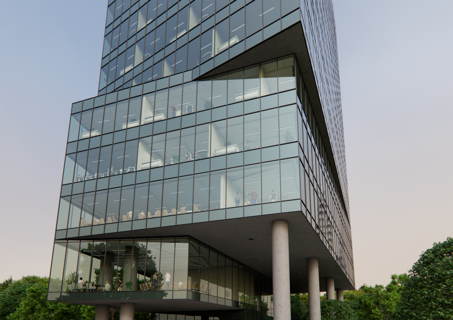 Left glass view