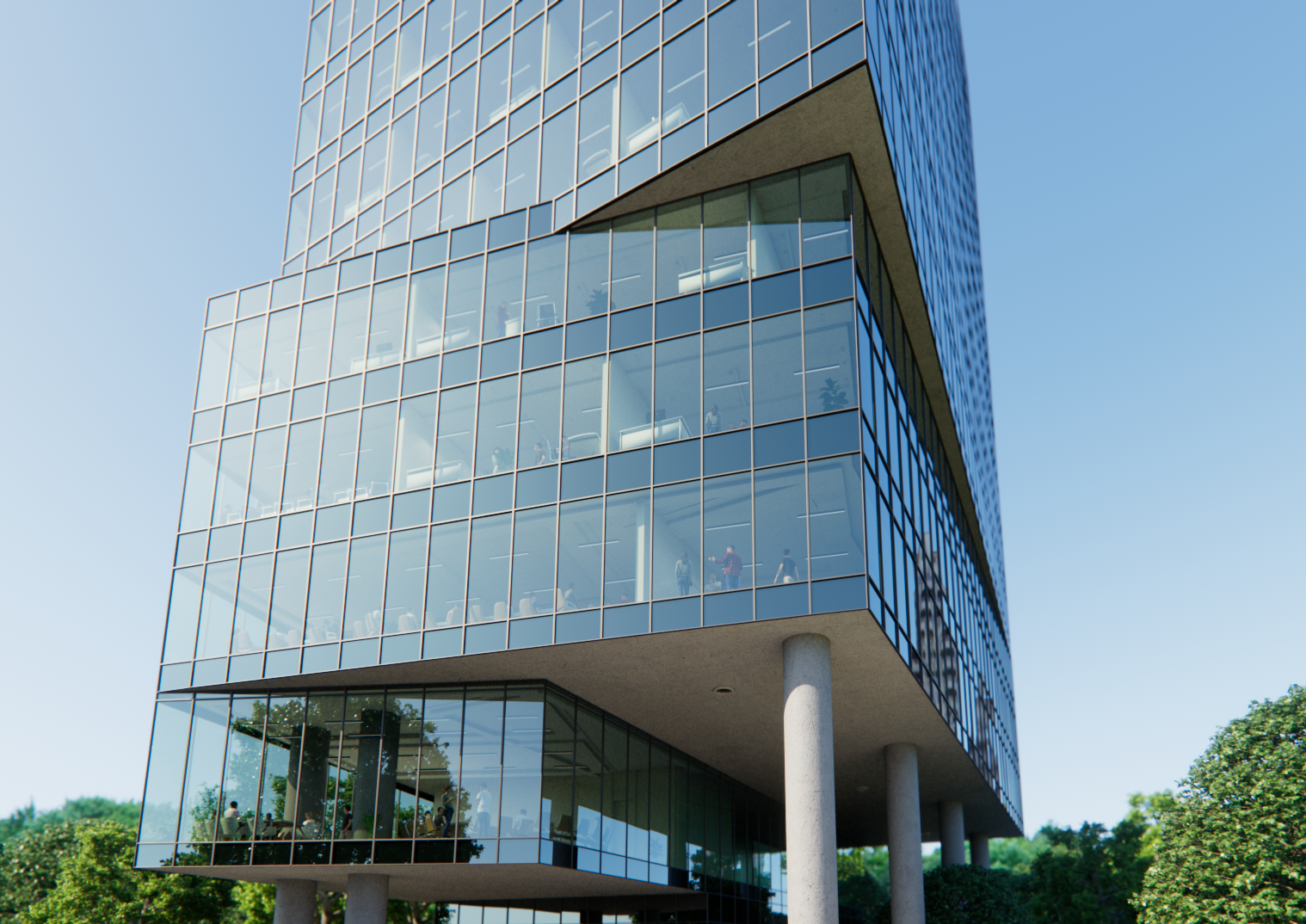 Left glass view
