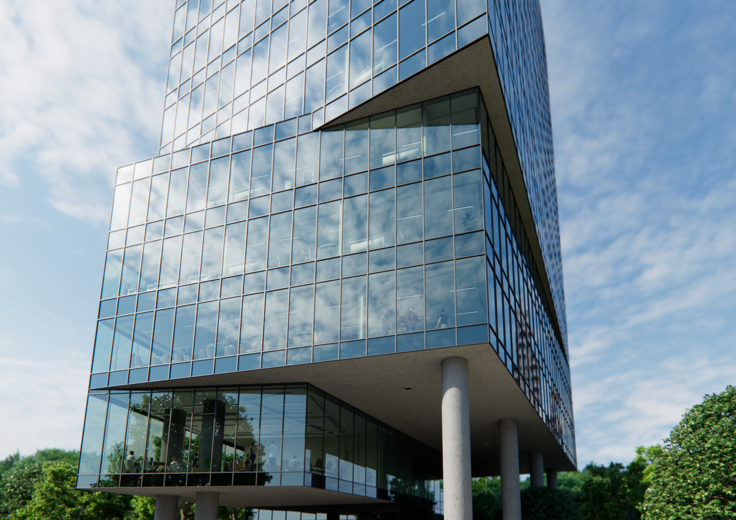 Right glass view