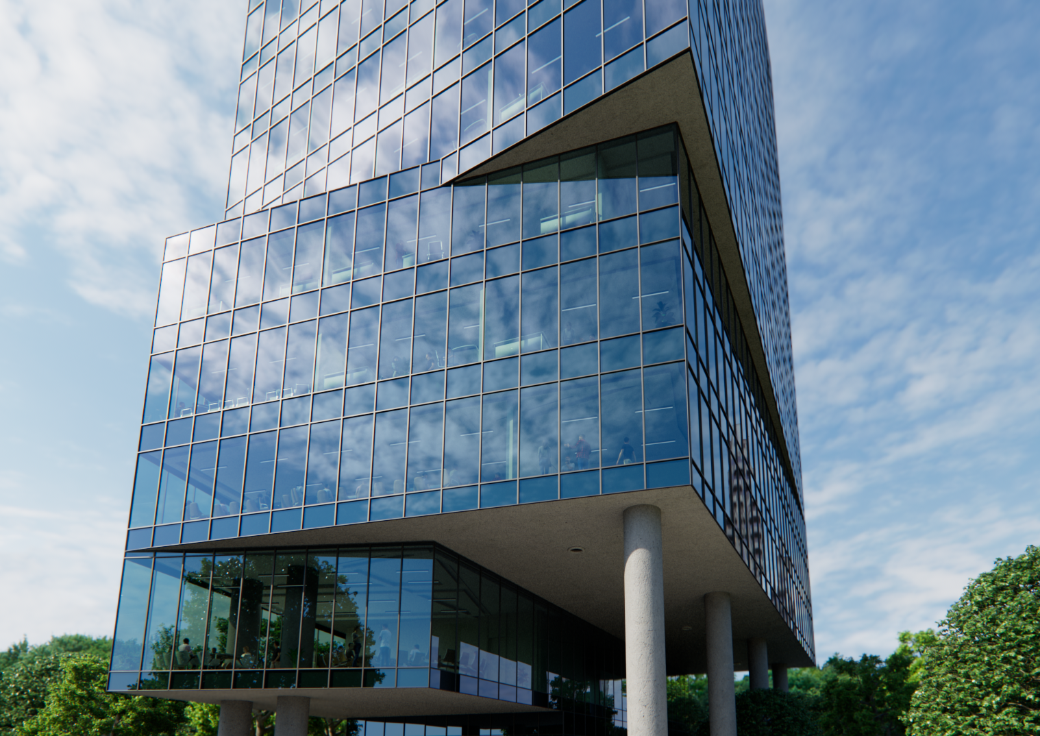 Right glass view