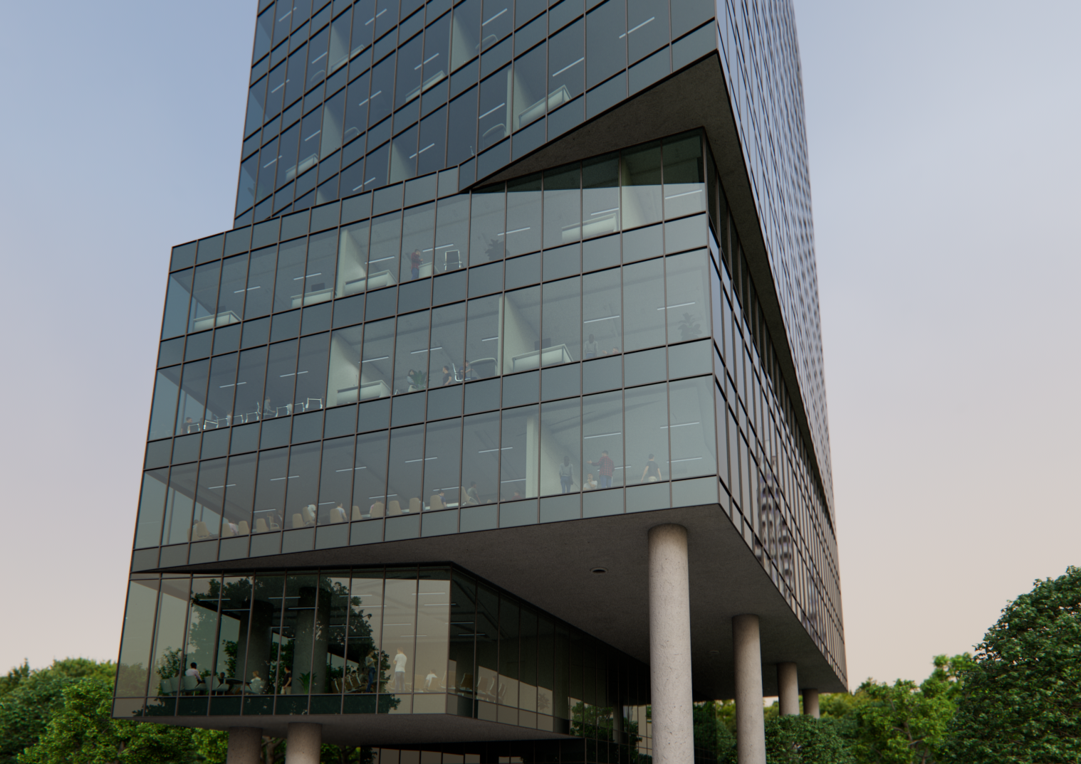 Left glass view