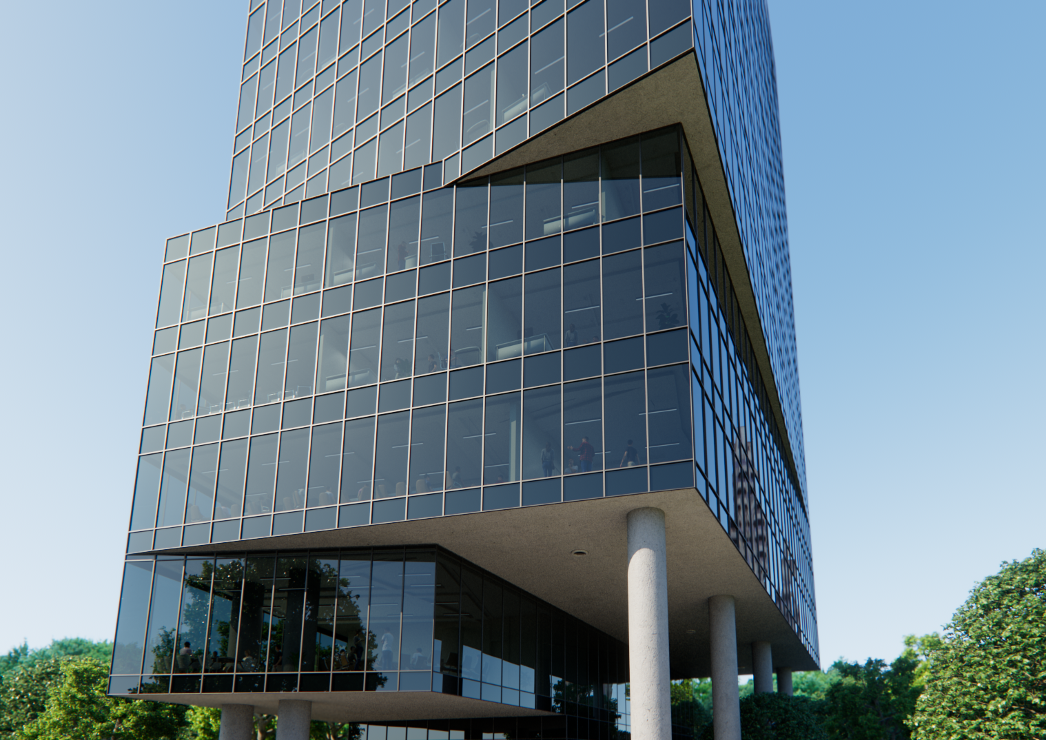 Left glass view