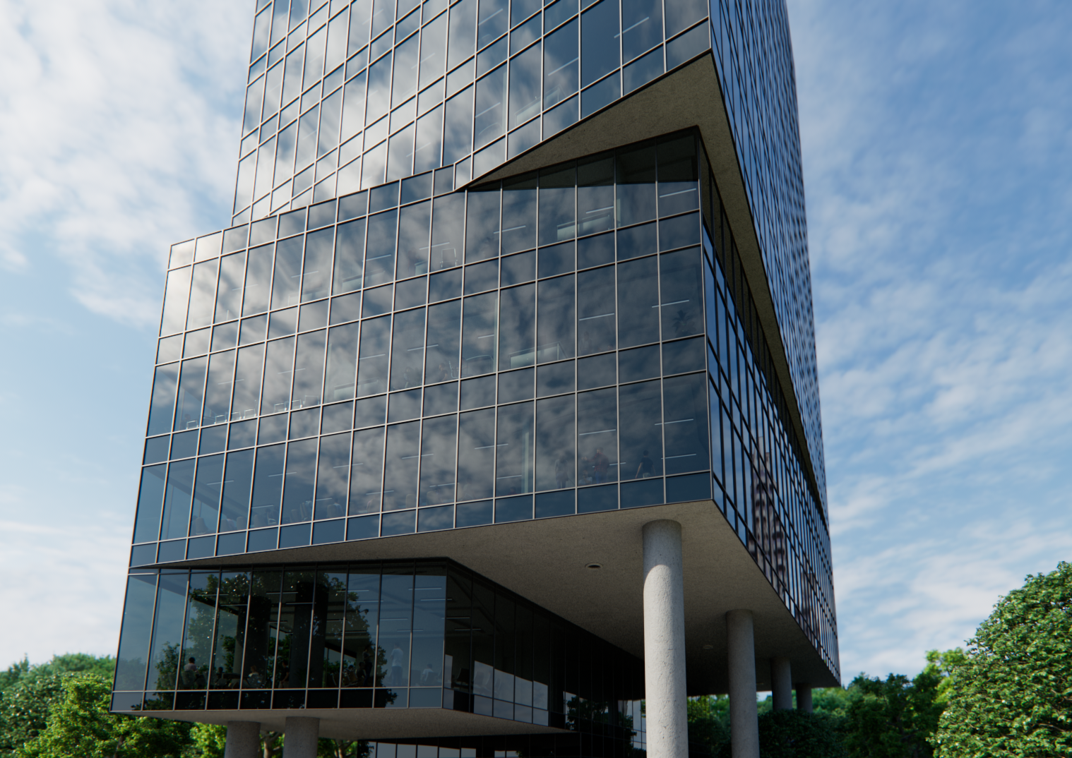 Right glass view