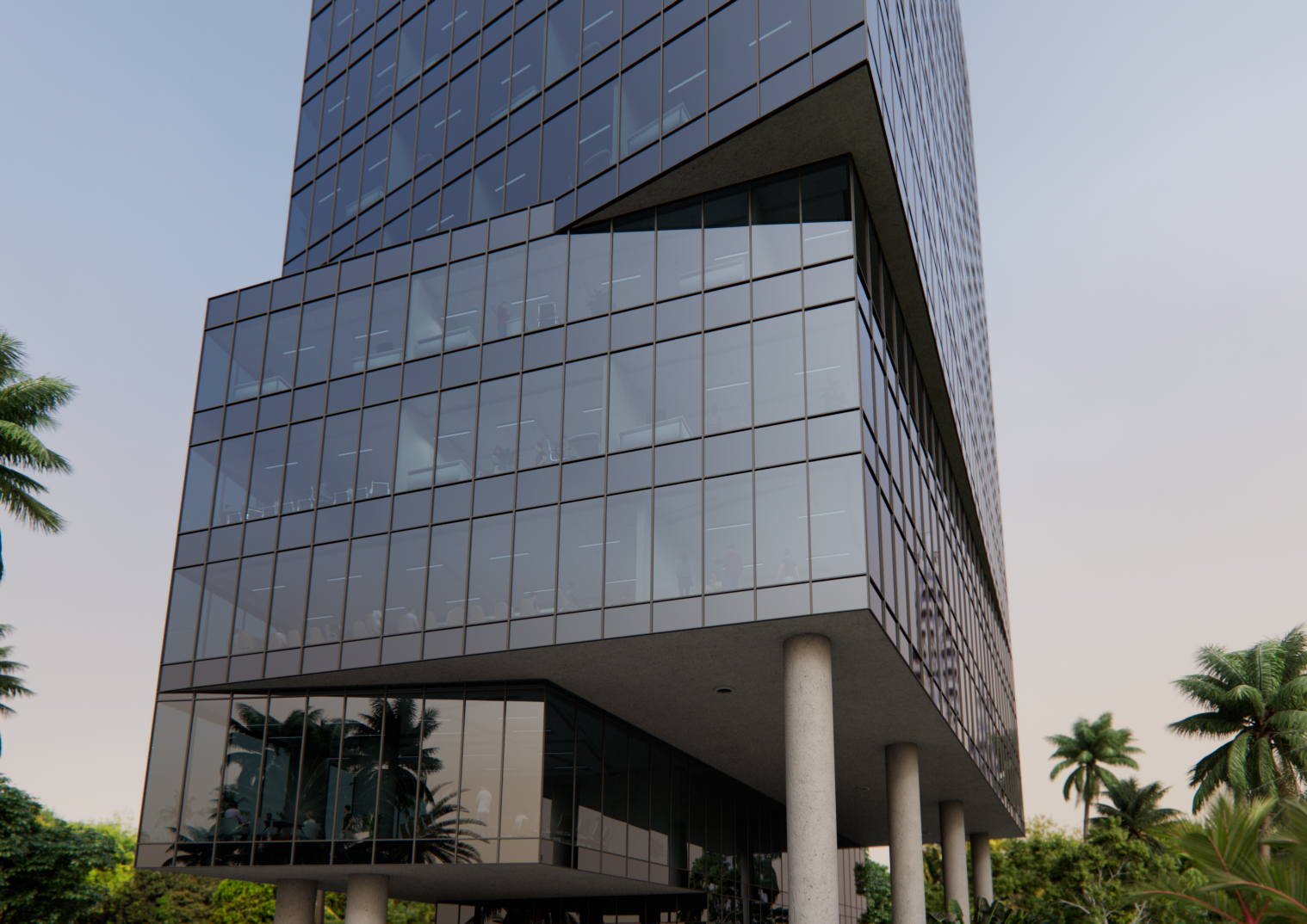 Left glass view