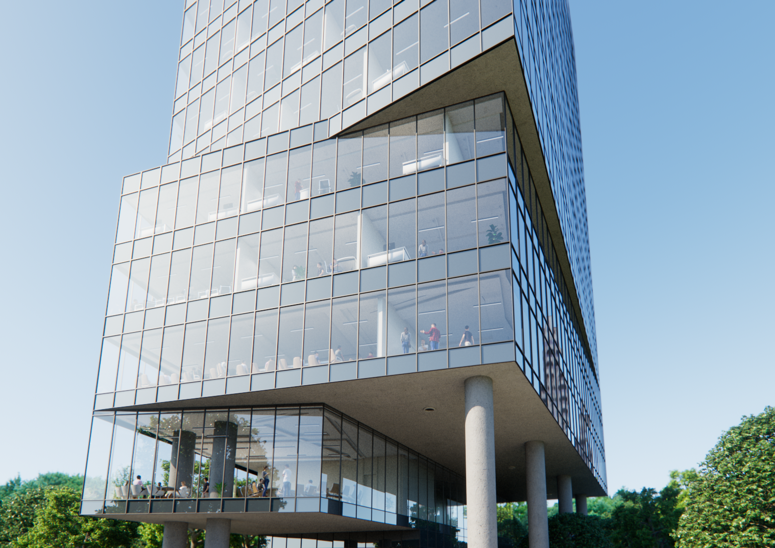 Left glass view